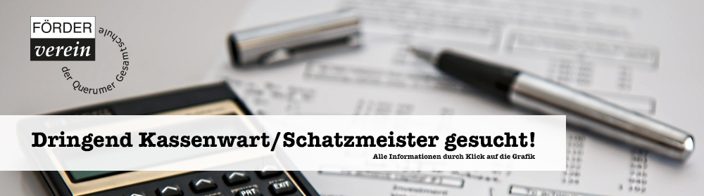 Der Förderverein benötigt Unterstützung! Wir suchen zeitnah einen Kassenwart.